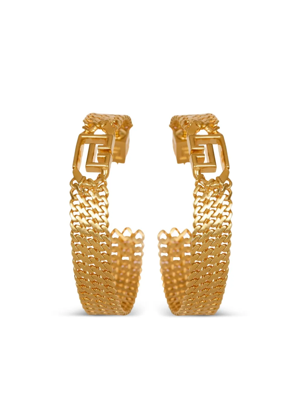 Balmain Sync PB hoop earrings | Gold | Image 1