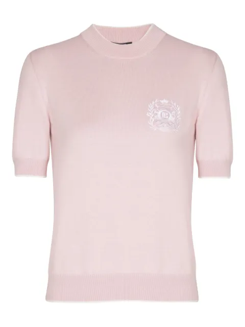 Balmain T-shirt con ricamo Emblème
