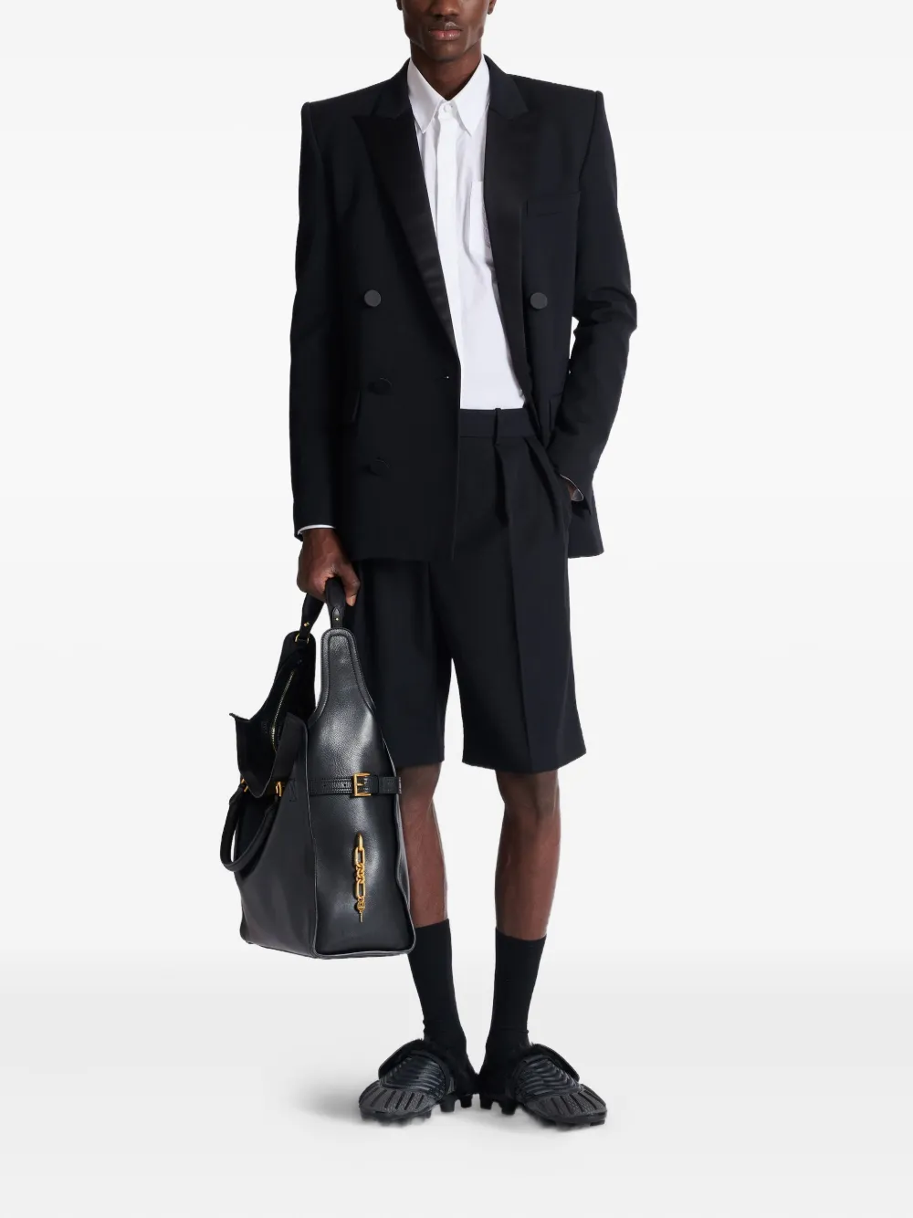 Balmain grain de poudre pleated shorts | Bermuda Shorts | Image 2