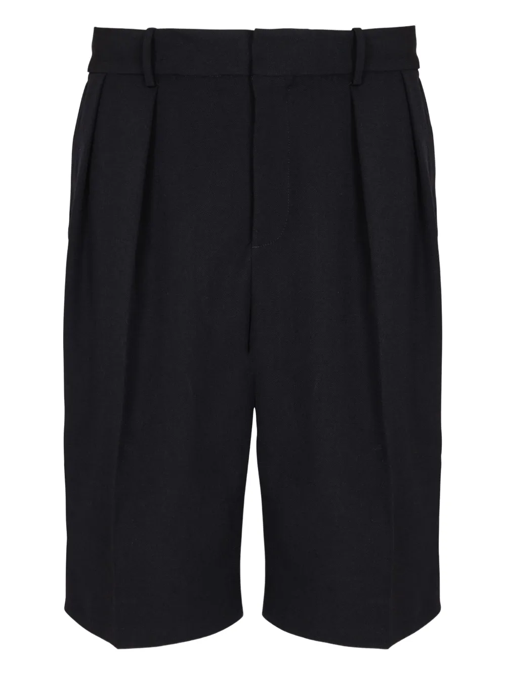 Balmain Grain de Poudre geplooide shorts Zwart