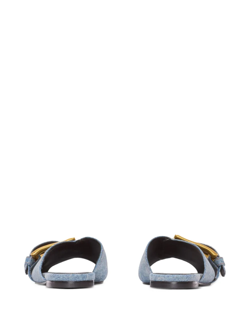 Balmain Anthem denim sandalen Blauw