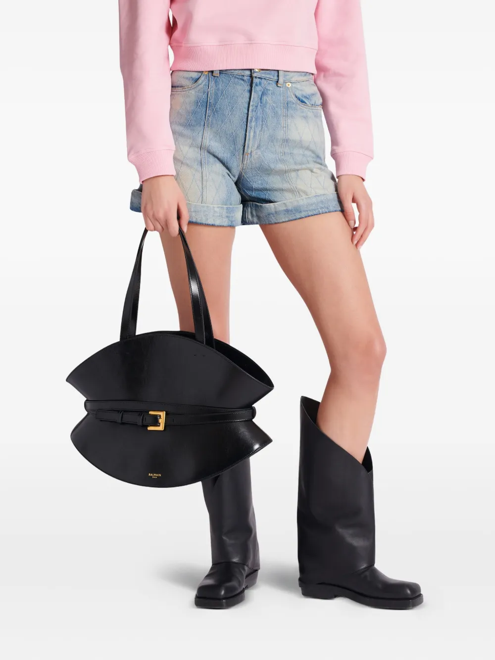 Balmain Shuffle medium schoudertas Zwart