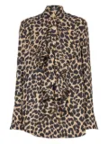 Balmain ruffled leopard-print shirt - Neutrals