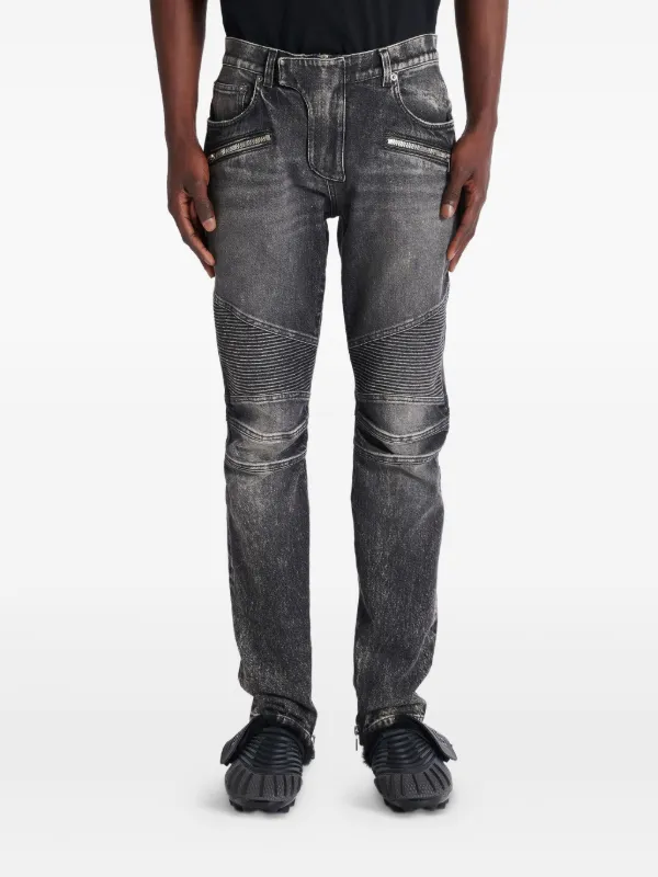 Balmain slim-fit Biker Jeans FARFETCH TH