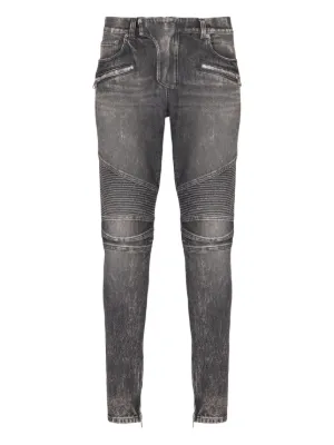 DSQUARED2 メタルプレートフロントジップデニム バイカー バルマン