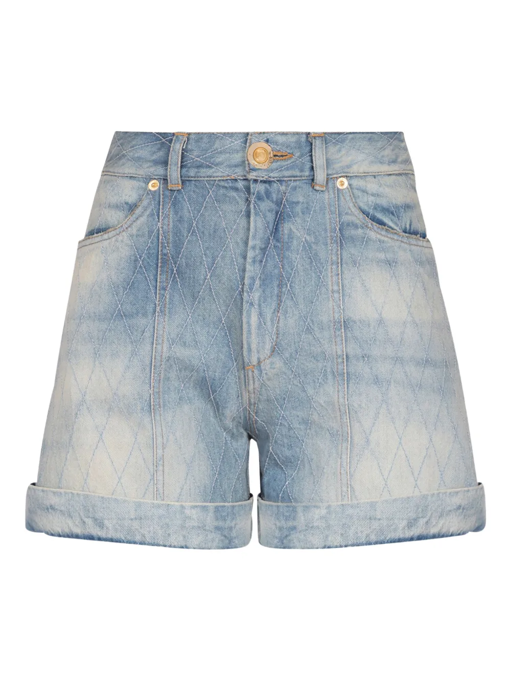 Balmain Diamond Denim Shorts