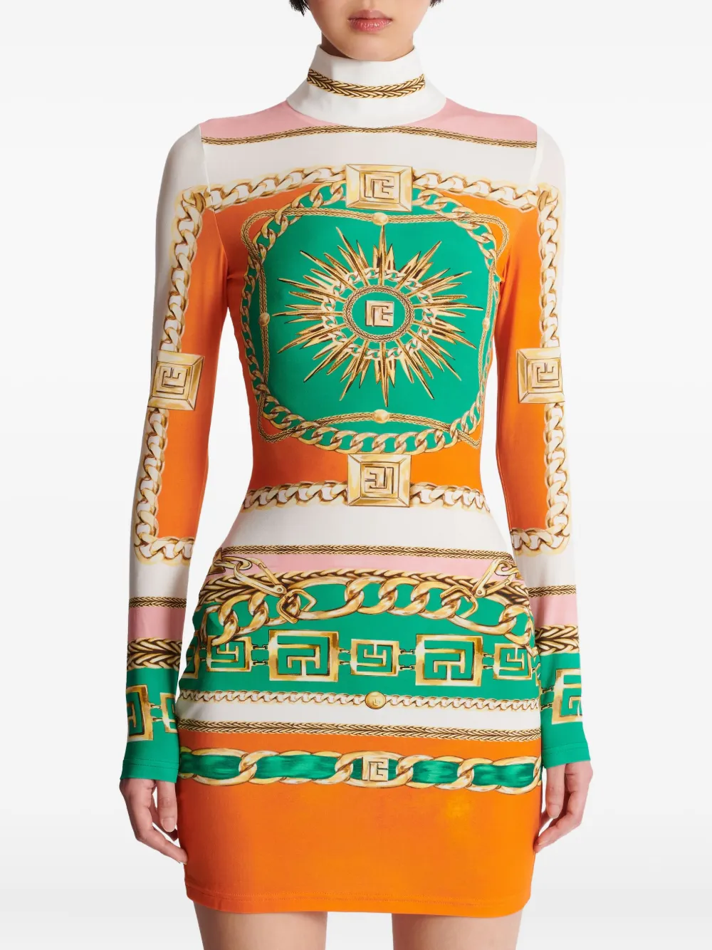 Balmain Abito aderente con stampa grafica | Image 6