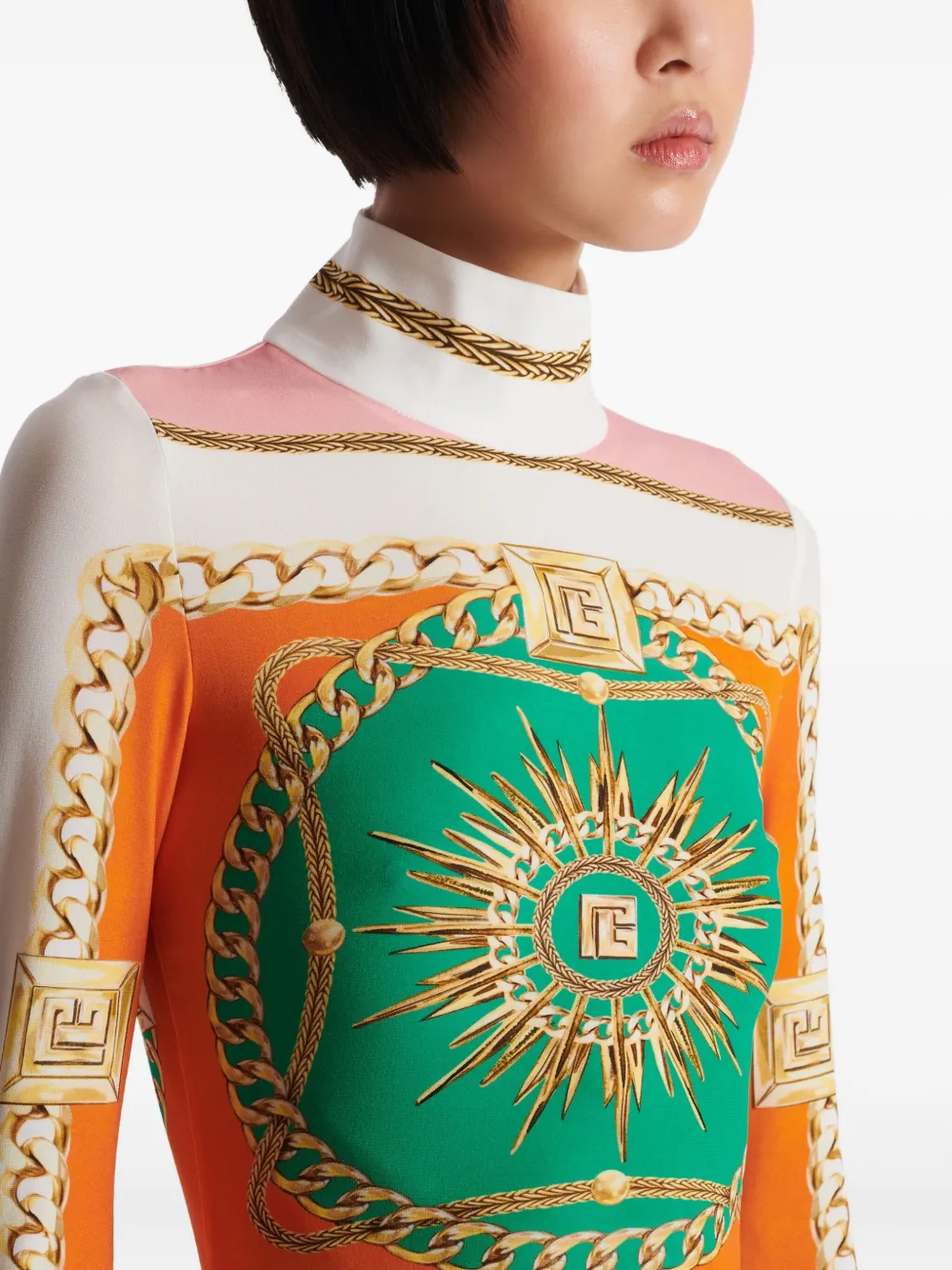 Balmain Abito aderente con stampa grafica | Image 7
