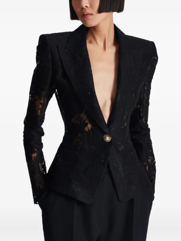 ジャケット BALMAIN Woman Jacket Black EF1SK048KB19 EAD Edge-to-edge tweed jacket - Women | BALMAIN