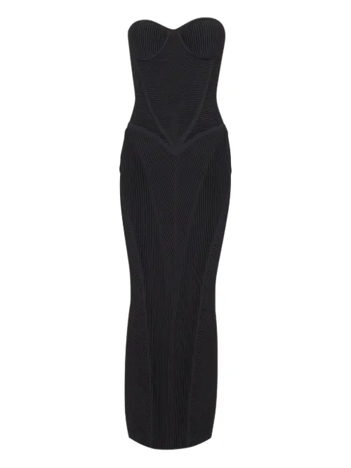 Robe-bustier à coupe mi-longue - Balmain - Modalova