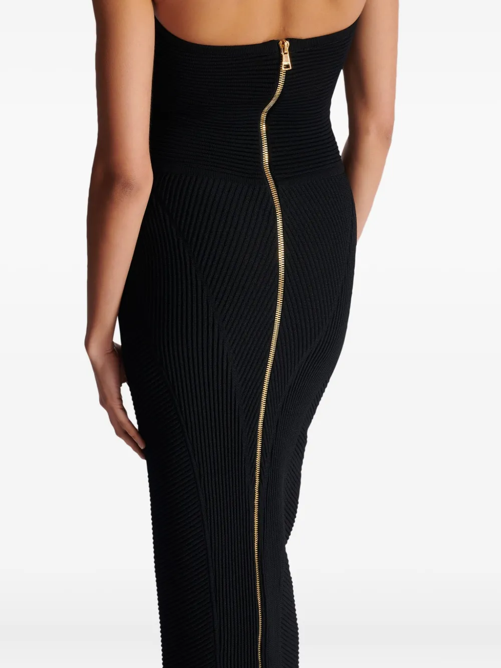 送料関税込【BALMAIN】ストラップドレス Balmain ストラップレス ドレス | ブラック | FARFETCH JP
