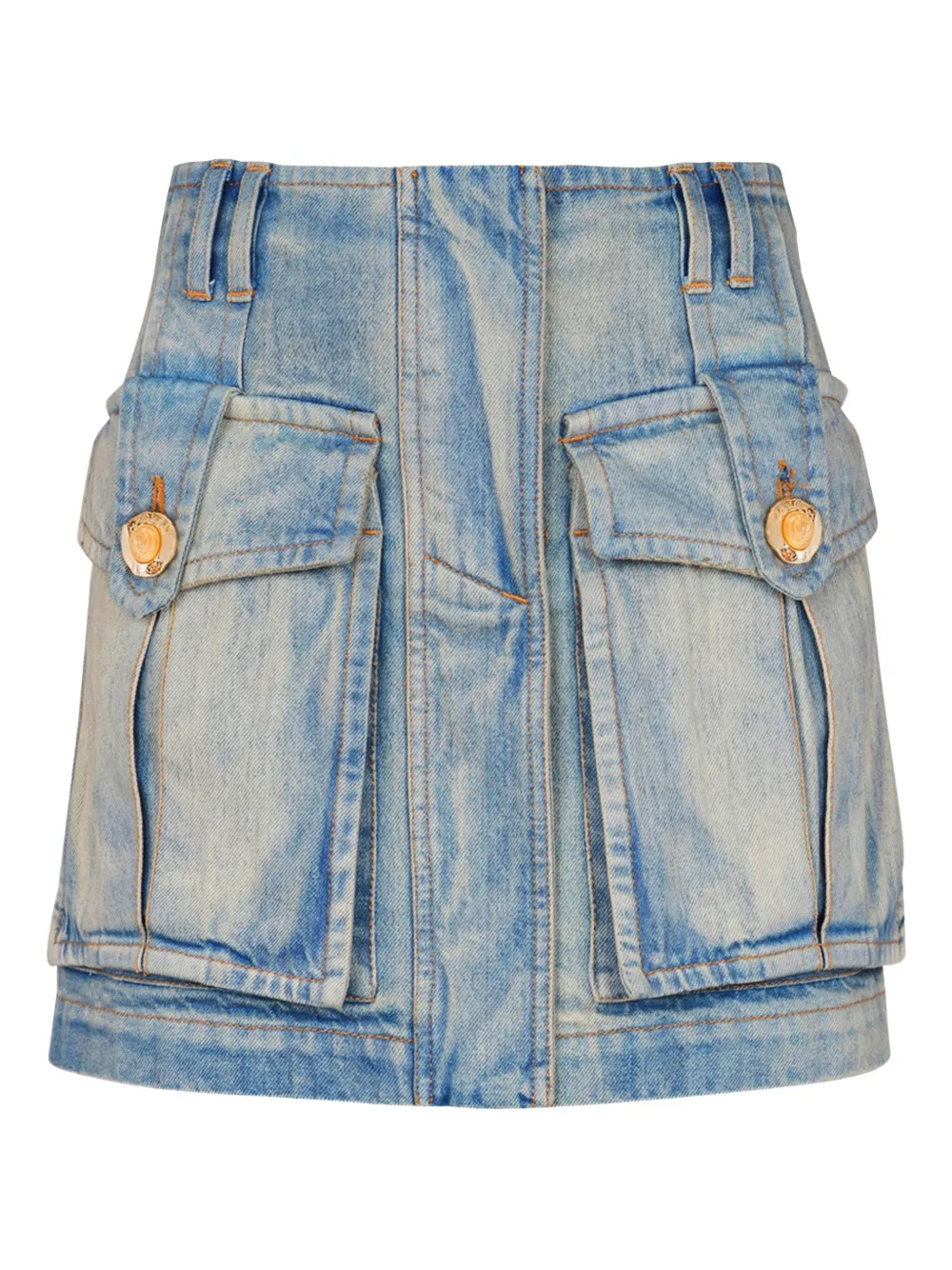 Balmain Rok met ceintuur Blauw