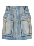 Balmain belted skirt - Blue