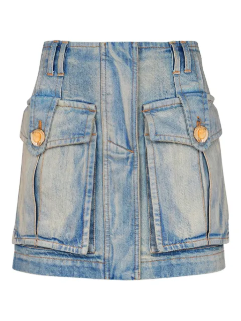 Balmain belted skirt