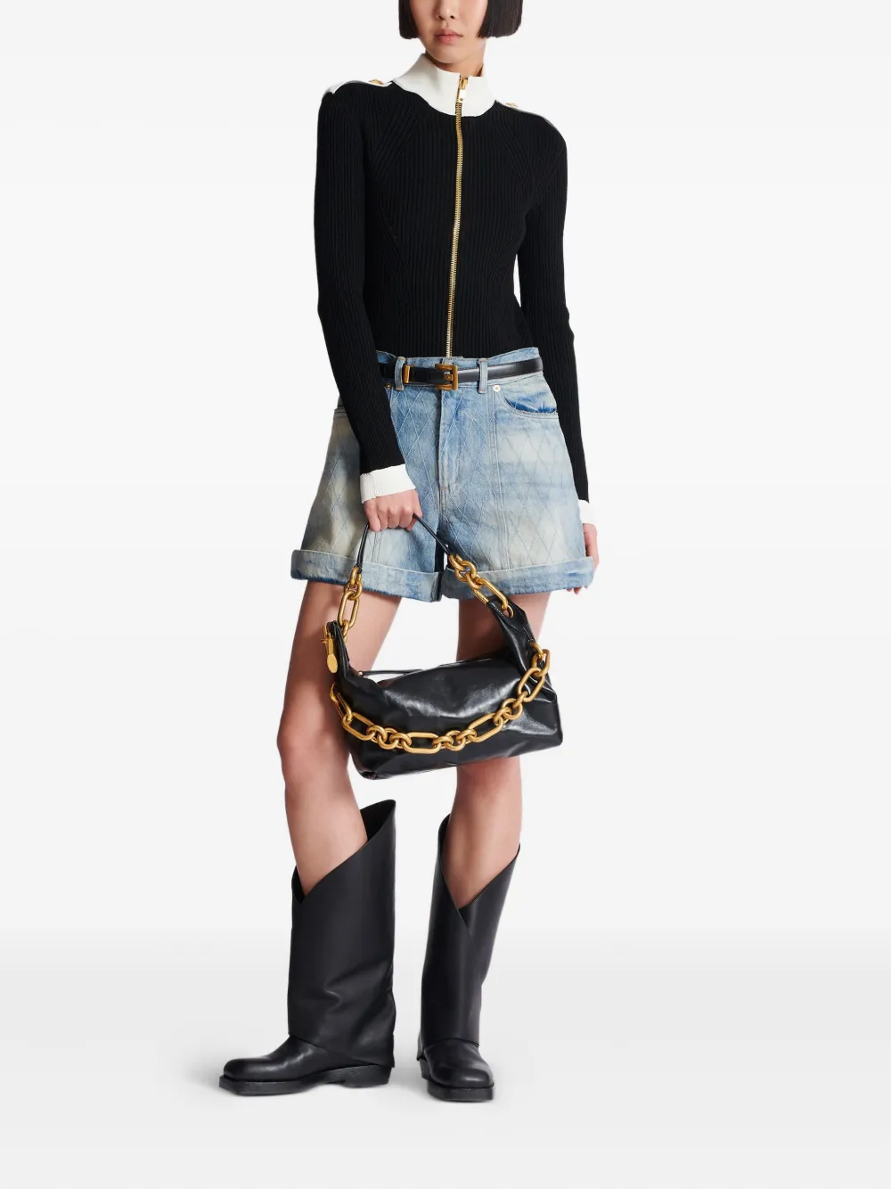 Balmain Medium Sync schoudertas - Zwart