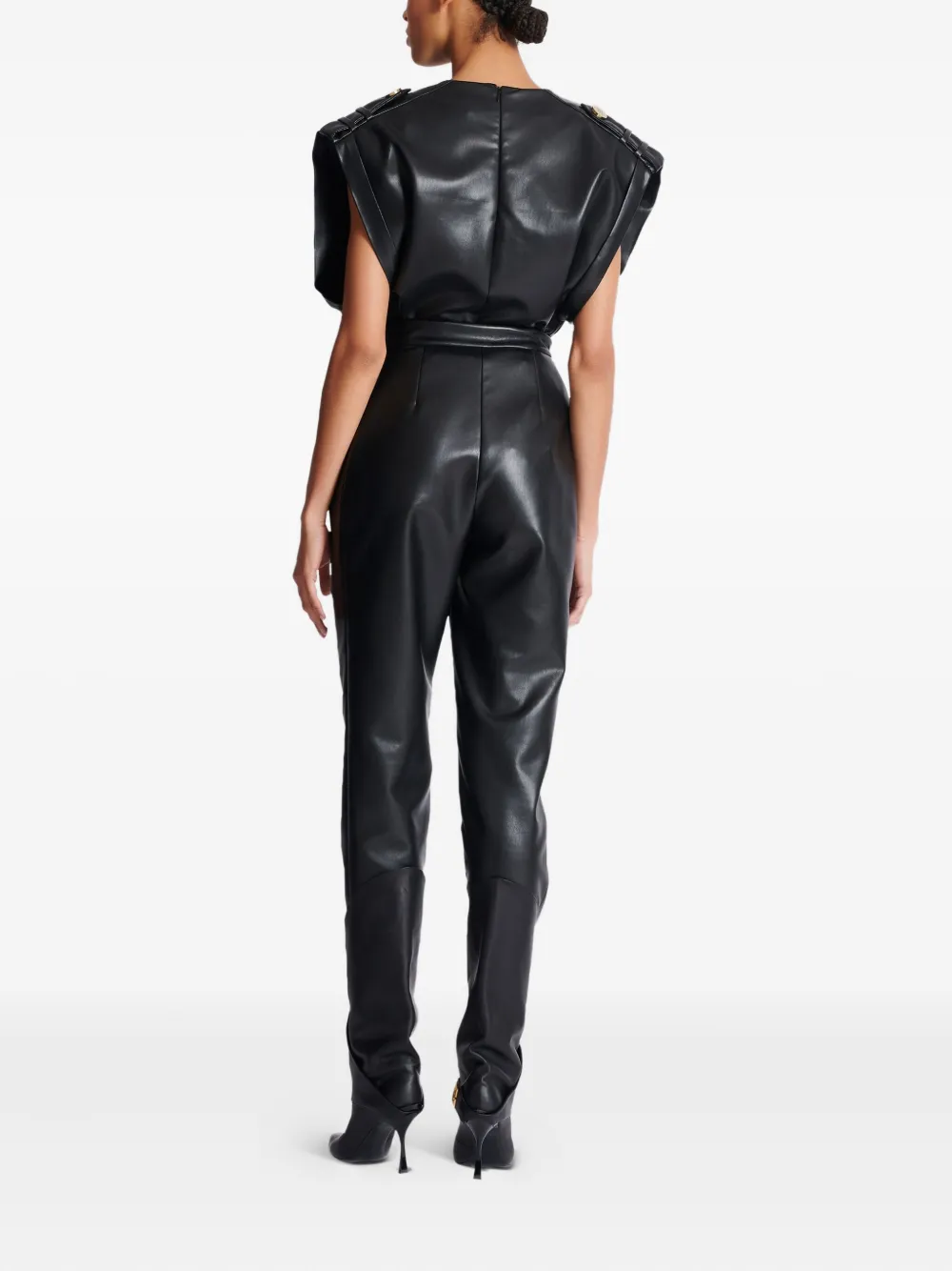 Balmain Broek met geplooid detail Zwart