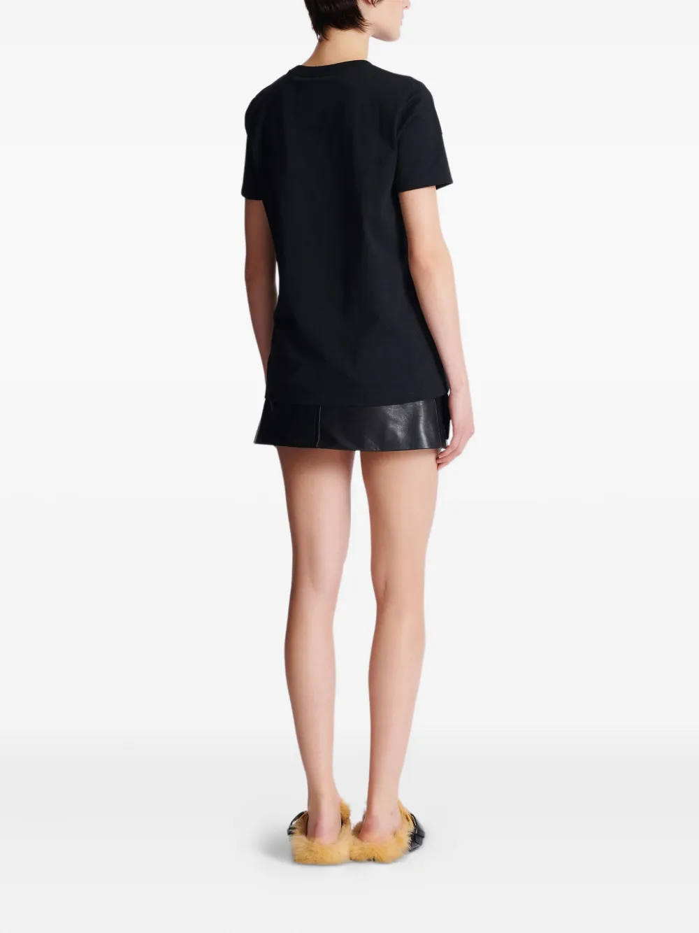 Balmain T-shirt met Chain-print Zwart