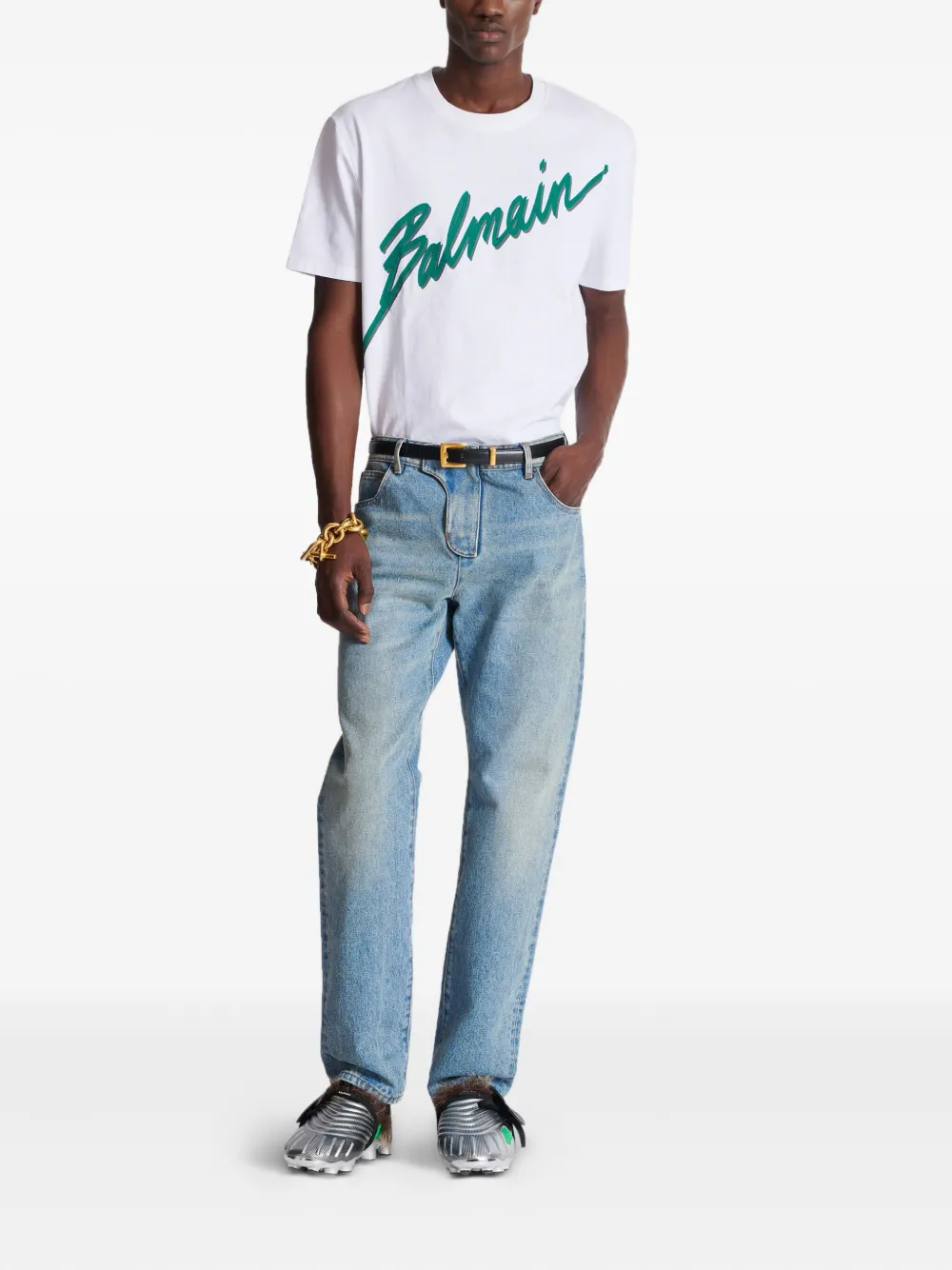 Balmain Katoenen T-shirt - Wit