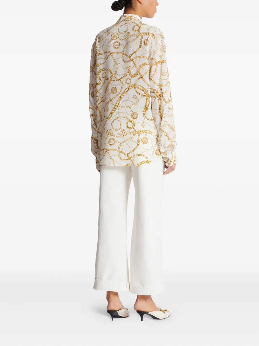 Balmain Zijden blouse Wit