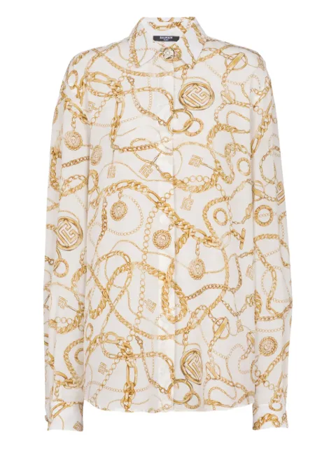 Balmain camisa de seda