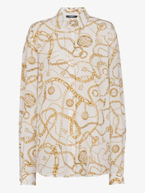 Balmain camisa de seda