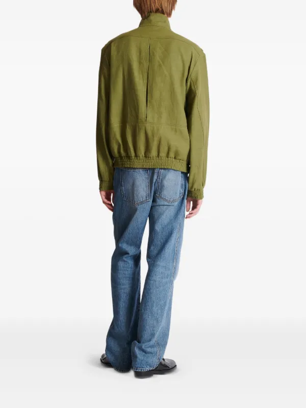 Balmain logo-print Jacket | Green | FARFETCH