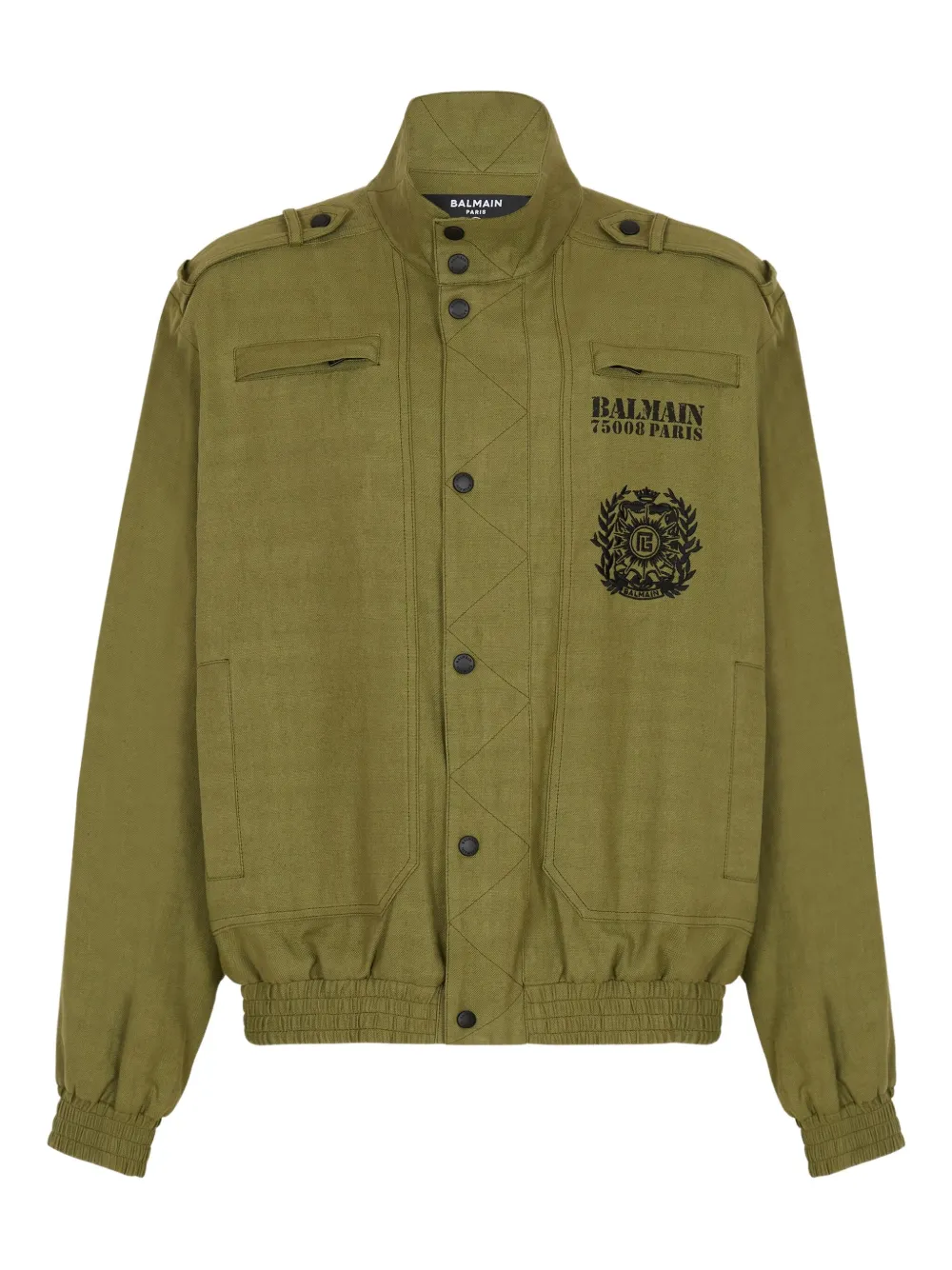 Balmain logo-print jacket | Green | Image 1
