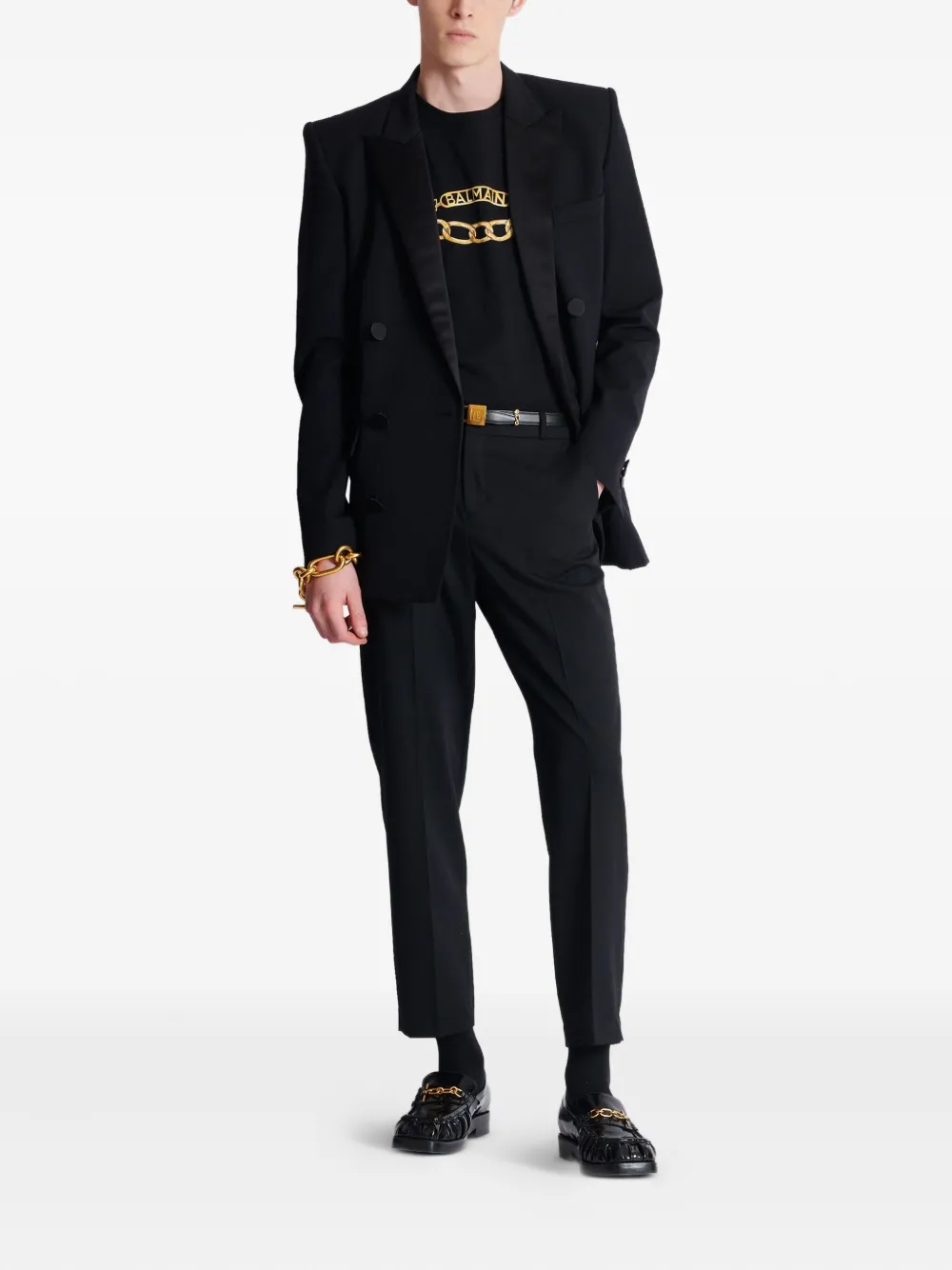 Balmain Chaînes-print T-shirt | T-Shirts | Image 2