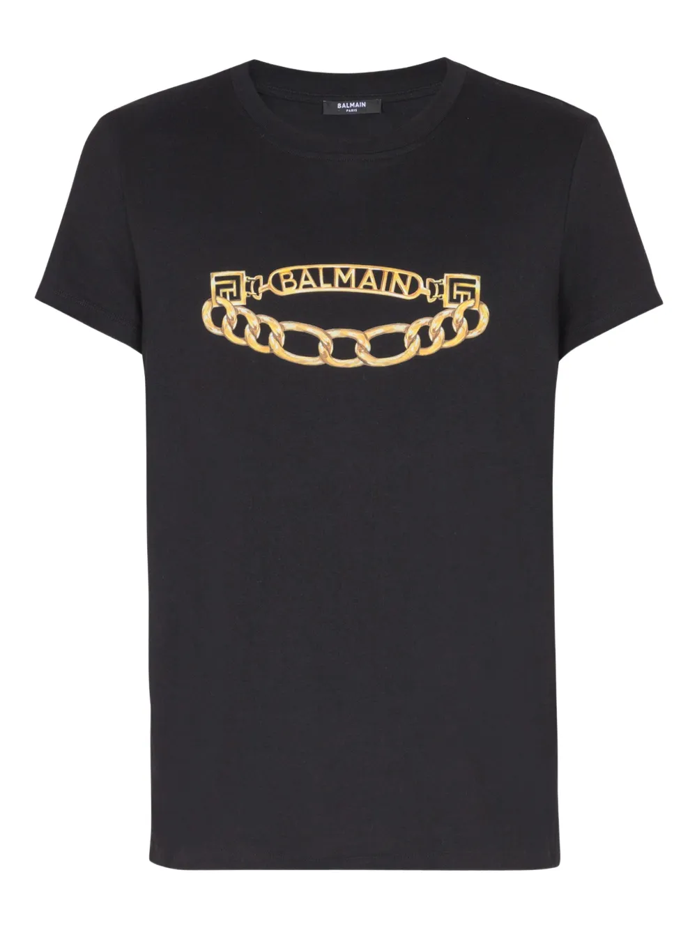 Balmain Chaînes-print T-shirt | Black | Image 1