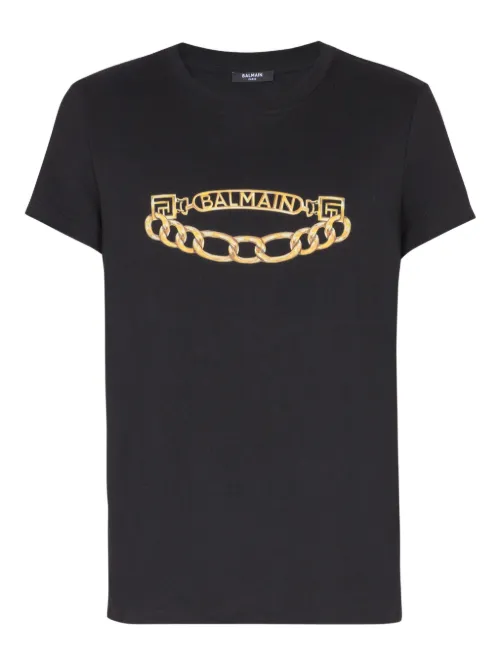 T-shirt à imprimé Chaînes - Balmain - Modalova
