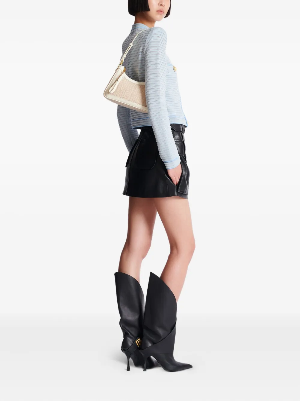 Balmain B-Army schoudertas - Beige