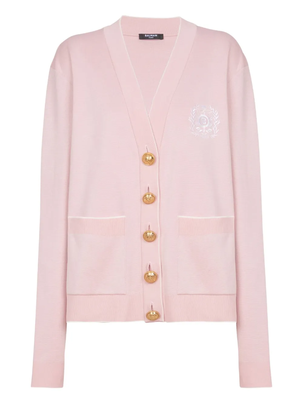 Balmain Vest met Emblème-borduurwerk Roze