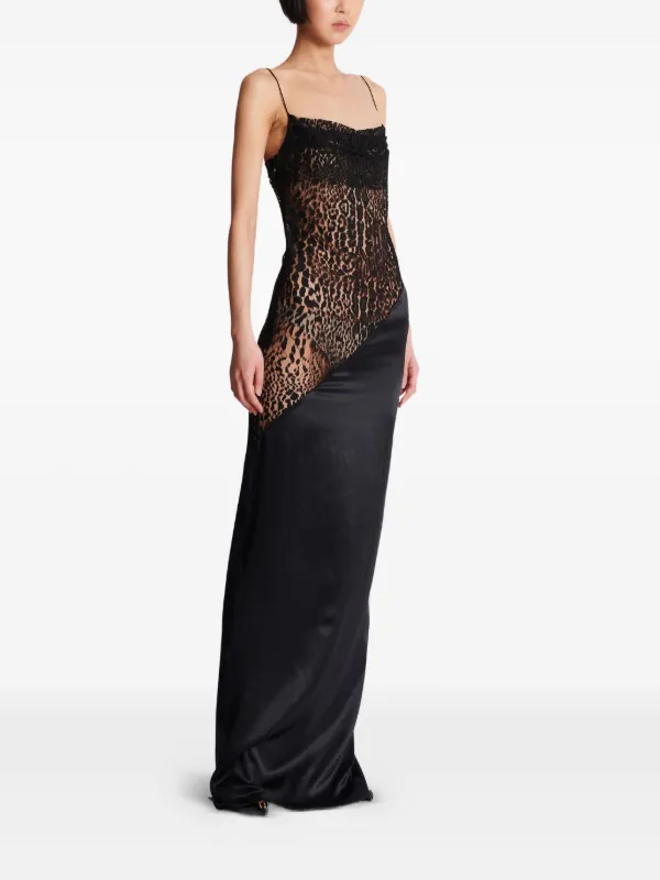 Balmain lace-embellished Dress | Black | FARFETCH