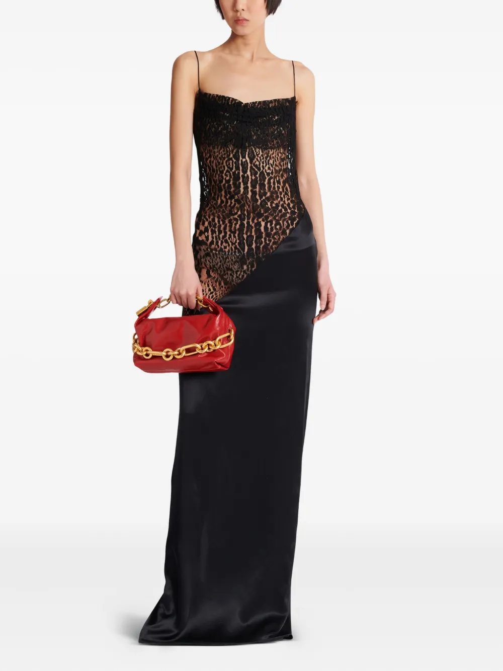 Balmain Jurk met kant Zwart