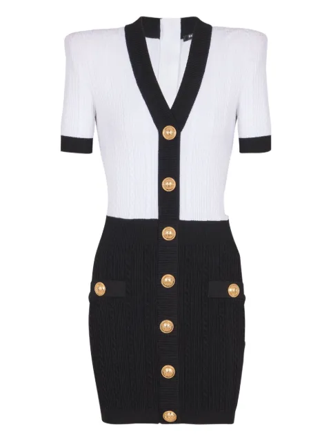Balmain cable-knit bodycon dress