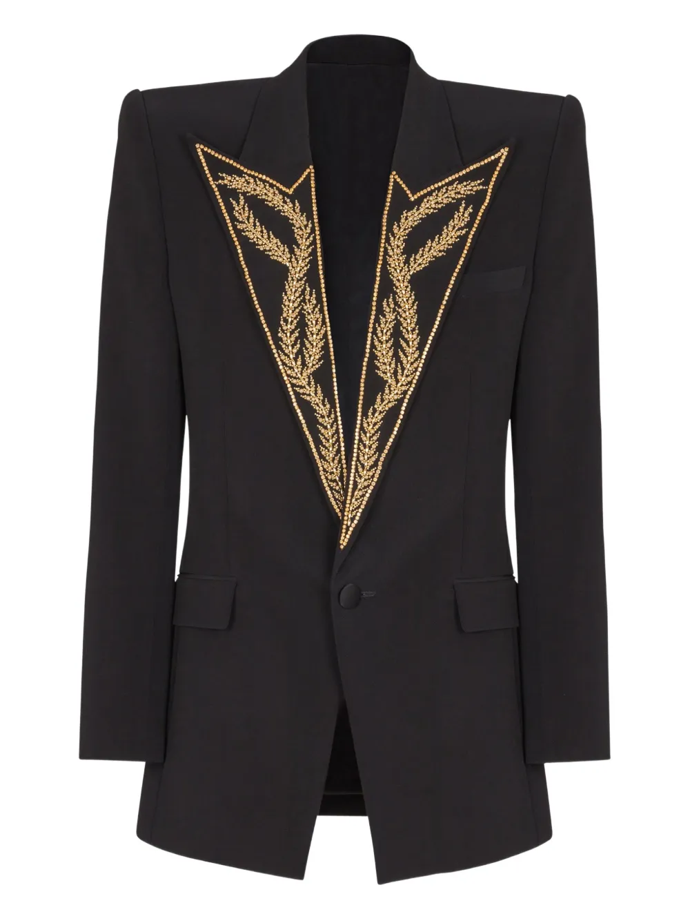 Balmain blazer con cuello bordado | negro | Image 1