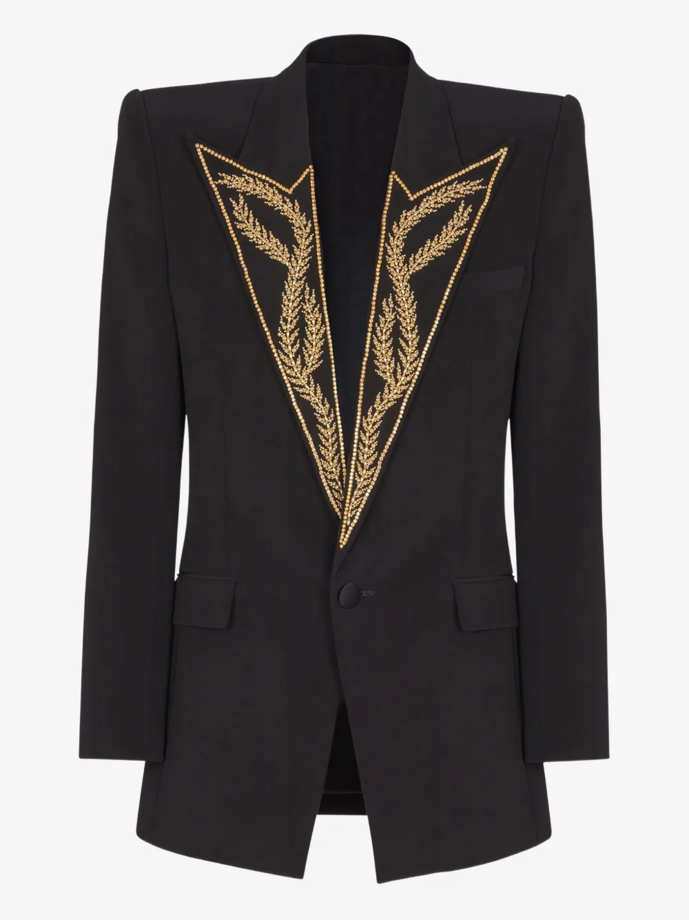 Balmain embroidered-collar blazer | Black | Image 1