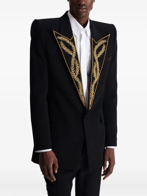 【BALMAIN】Men’s 洋革 tailored jacket BLK BALMAIN】Men's 洋革 tailored jacket BLK