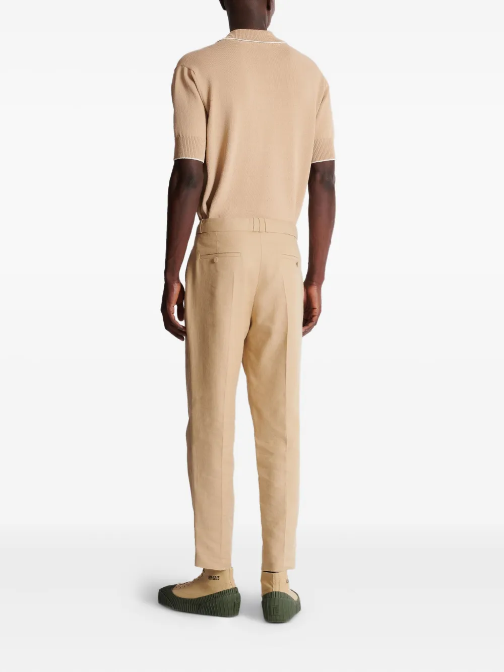 BALMAIN PRESSED-CREASE TROUSERS
