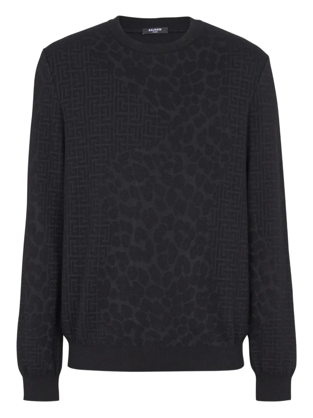 Balmain Trui met luipaardprint Zwart