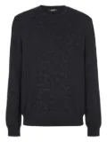 Balmain leopard-print jumper - Black
