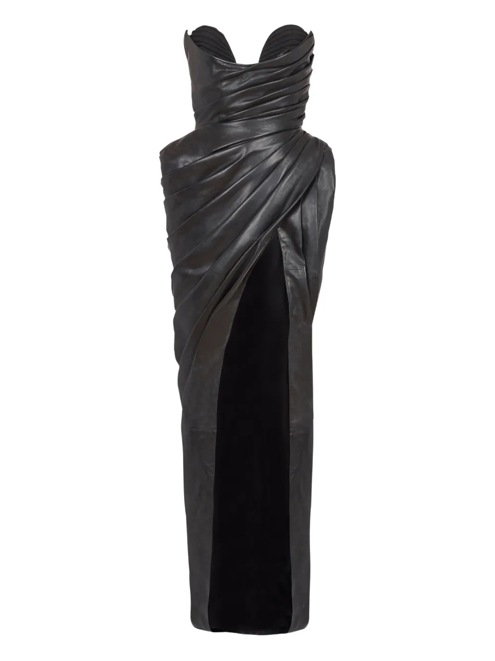 Balmain leather bodycon dress – Black