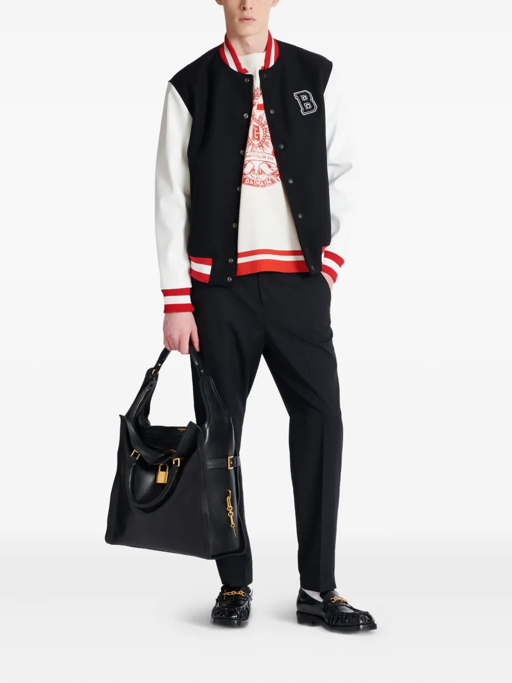 Balmain T-shirt met logoprint Beige