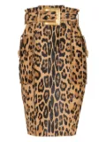 Balmain leopard-print skirt - Neutrals