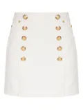 Balmain canvas skirt - White