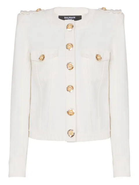Balmain جاكيت قصير كانفا