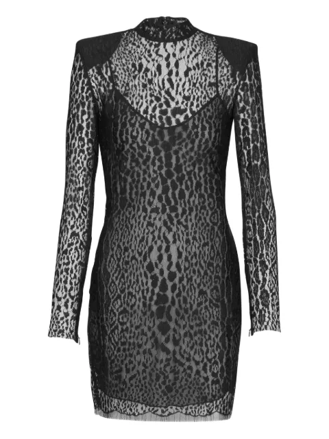 Balmain leopard-print bodycon dress