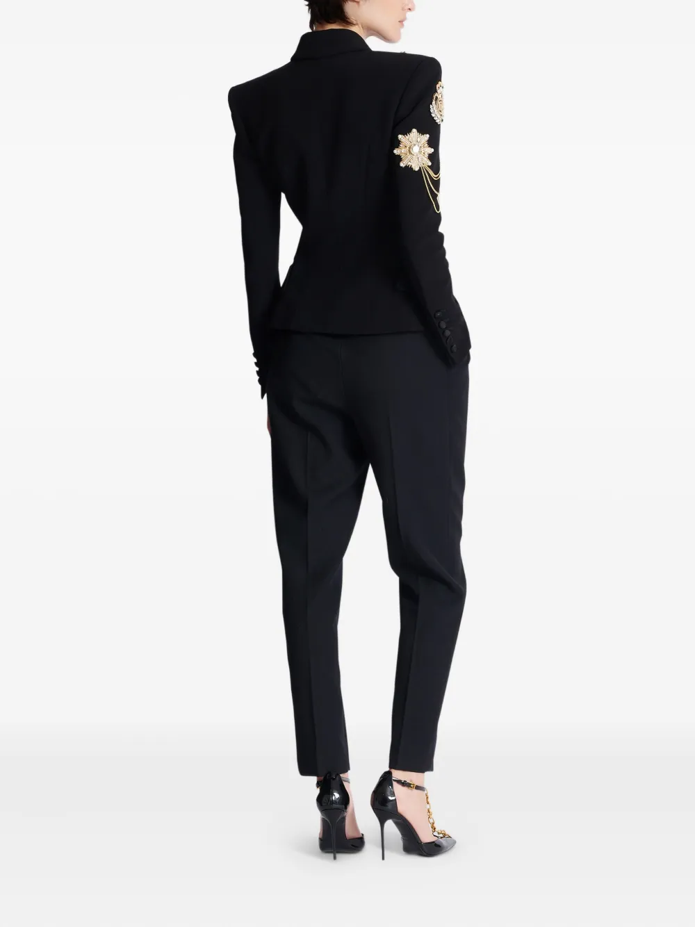 Balmain Blazer met dubbele rij knopen Zwart
