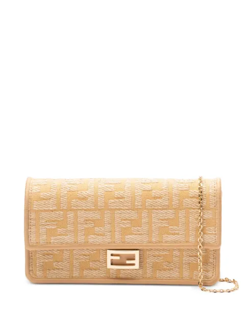 FENDI Baguette monogrammed wallet-on-chain