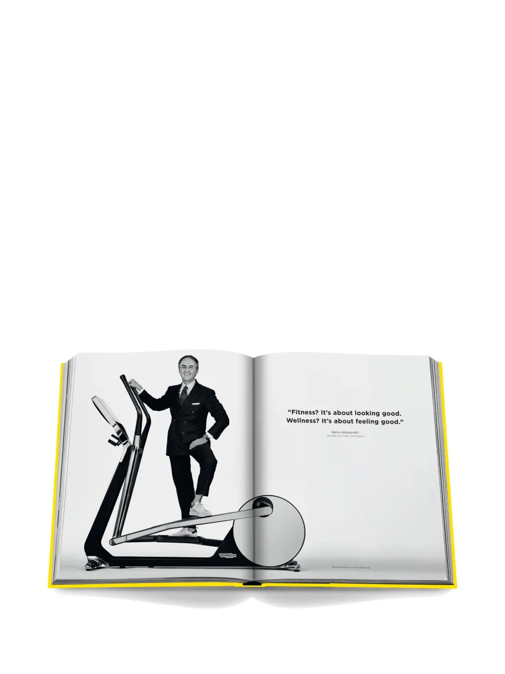 Assouline Technogym: The Art Of Wellness Book In Yellow